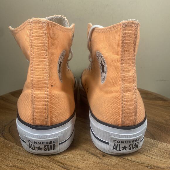 Converse Chuck Taylor AllStar Lift Platform Orange Womens Size 11 High Top Shoes - Picture 4 of 11